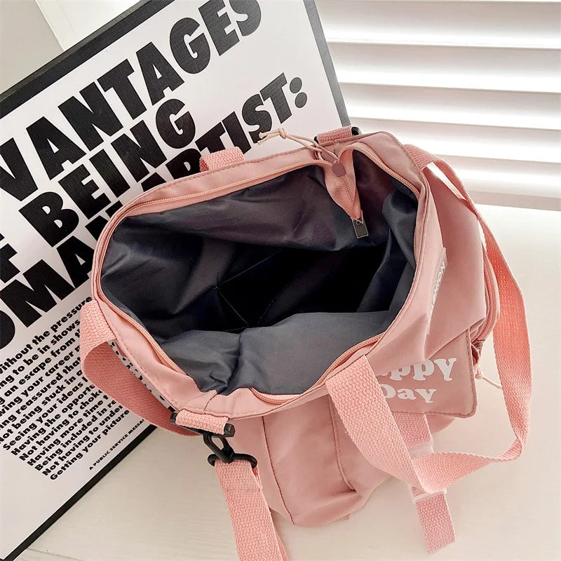Casual Contrast Messenger Bag Harajuku Nylon Cloth