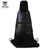 Chest Bag Leather Messenger Bag for Men