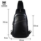 Chest Bag Leather Messenger Bag for Men