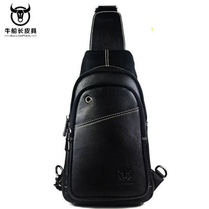 Chest Bag Leather Messenger Bag for Men