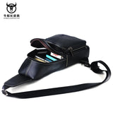 Chest Bag Leather Messenger Bag for Men