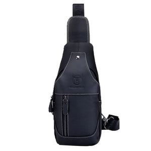 Men's Leather Messenger Bag Chest Bag