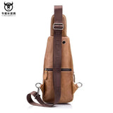 Men's Leather Messenger Bag Chest Bag
