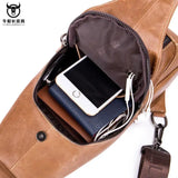 Men's Leather Messenger Bag Chest Bag