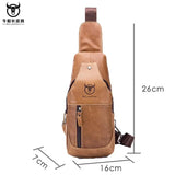 Men's Leather Messenger Bag Chest Bag