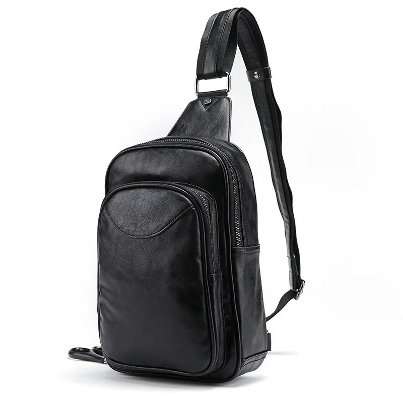 Men's Crossbody Chest Bag with USB Charging Port