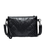 Women Rivet Clutch Bag Female Shoulder Bag