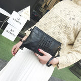Women Rivet Tassel Clutch Bag Female Shoulder Bag