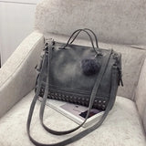 Women Handbag Rivet Shoulder Bag Tote Lady