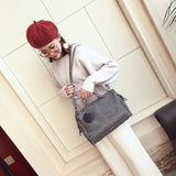 Women Handbag Rivet Shoulder Bag Tote Lady