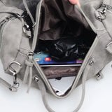 Women Handbag Rivet Shoulder Bag Tote Lady