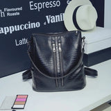 Women PU Leather Backpack Female Leisure Travel Bag