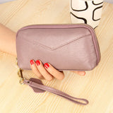 Women Leather Clutch Purse Cell Phone Bag Lady Wallet
