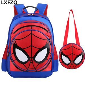 1+1 School Bag Children's Backpack Girls Boys Waterproof Kids Knapsack