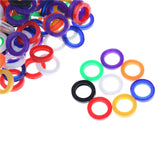 24pcs Bright Colors Silicone Key Cap Covers Key Holder Key Case Bag Organizer