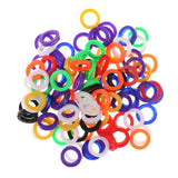 24pcs Bright Colors Silicone Key Cap Covers Key Holder Key Case Bag Organizer