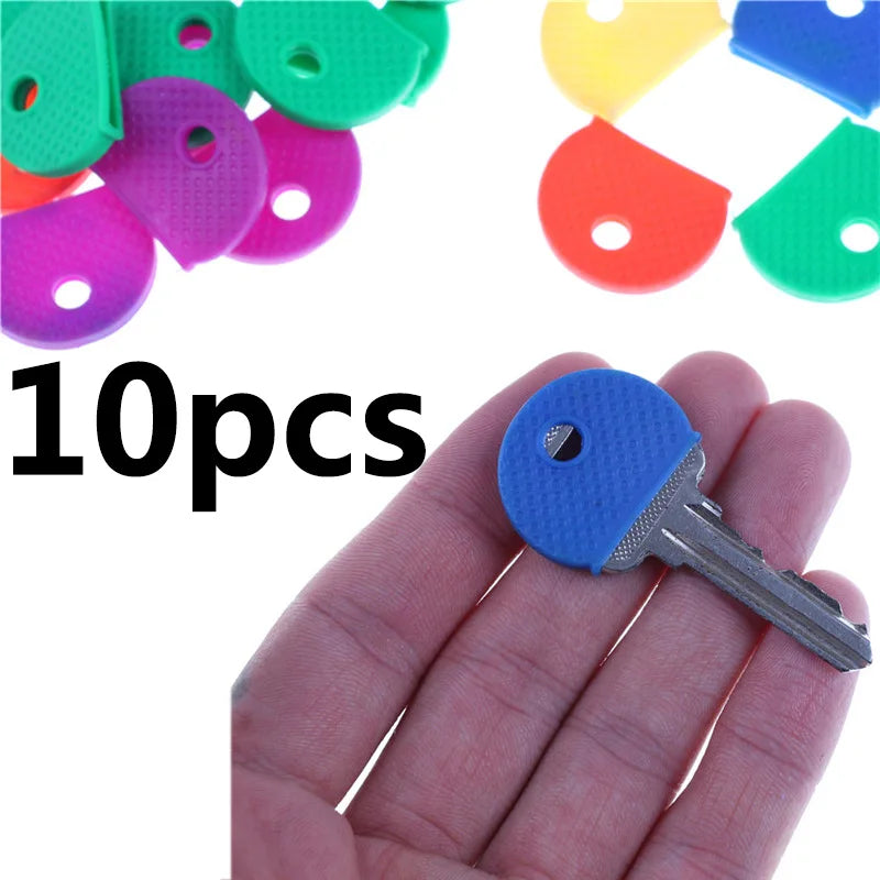 24pcs Bright Colors Silicone Key Cap Covers Key Holder Key Case Bag Organizer