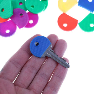 24pcs Bright Colors Silicone Key Cap Covers Key Holder Key Case Bag Organizer