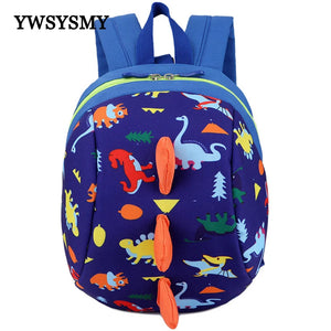 Kids Dinosaur Backpack Waterproof Nylon Anti-lost School Bag