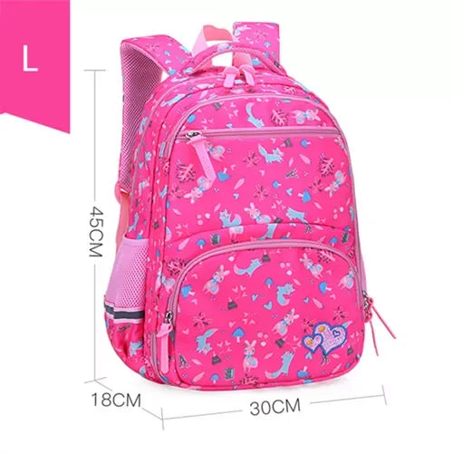Cartoon Printing Children School Backpack for Girls Orthopedics School Bags