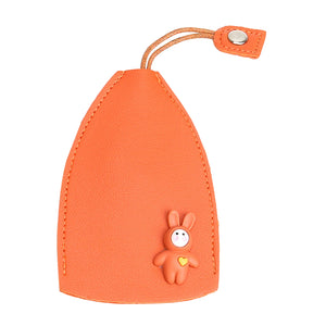 Leather Keychain Pouch Key Protection Cover PU Key Bags Large Capacity