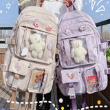 PC Girls Backpack Large-Capacity Female Schoolbag for Laptop 43*29*13.5cm