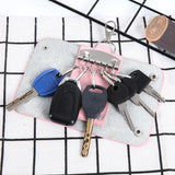 Leather Car Keychain Holder Bag Women Wallet Housekeeper Cover