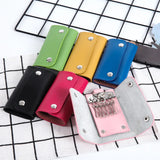 Leather Car Keychain Holder Bag Women Wallet Housekeeper Cover