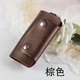 Leather Keychain Car Key Holder Unisex Wallet Cover