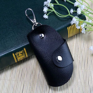 Leather Keychain Holder Bag Car Key Wallet Storage