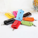 Leather Keychain Bag Key Holder Case Unisex Wallet Cover