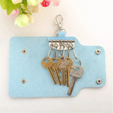 Leather Key Holder Bag Unisex Wallet Cover Storage Bag