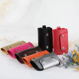 Leather Keychain Car Key Holder Unisex Wallet Cover