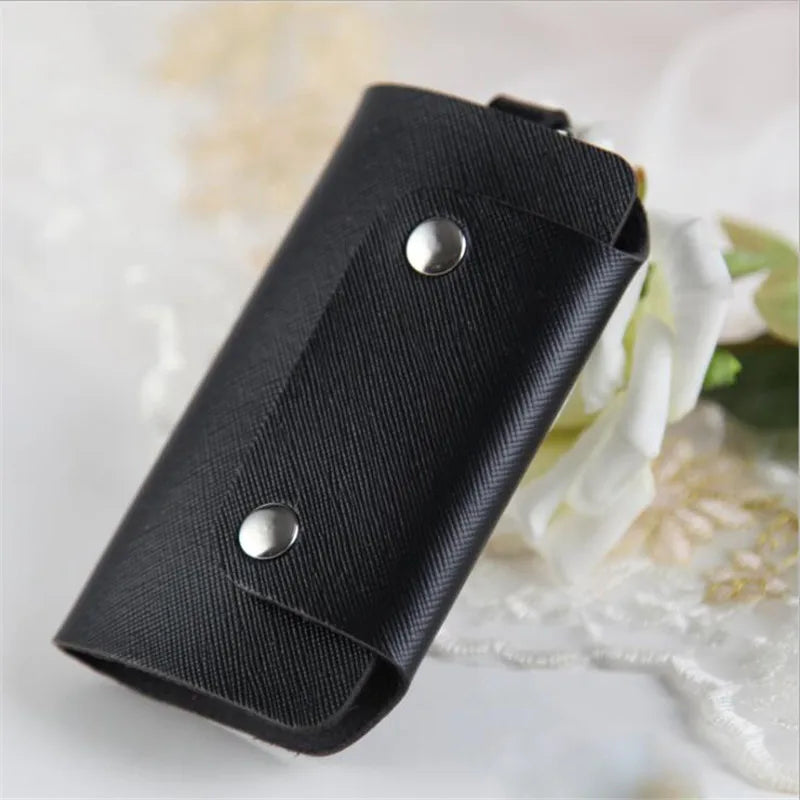 Leather Keychain Car Key Holder Bag Wallet Cover