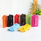 Leather Keychain Holder Bag Car Key Wallet Unisex Case