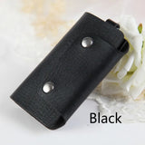 Portable Leather Key Holder Bag Unisex Wallet Cover Solid Storage Bag