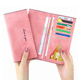 Women's Zipper Long Clutch Retro PU Leather Wallet