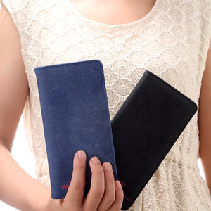 Women's Zipper Long Clutch Retro PU Leather Wallet