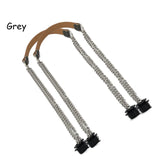 Flat Leather PU Chain Handle Silver Aluminum for O Bag