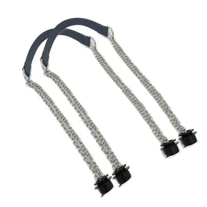 Flat Leather PU Chain Handle Silver Aluminum for O Bag