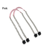 Flat Leather PU Chain Handle Silver Aluminum for O Bag