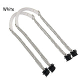 Flat Leather PU Chain Handle Silver Aluminum for O Bag
