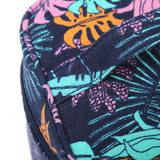 Canvas Leaf Print Cosmetic Bag for Women Makeup Storage Travel Beauty Organizer