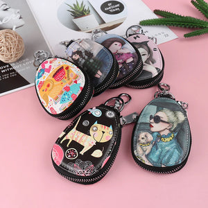 Cute Cartoon Women Key Bag Girl Leather Key Wallets