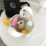 Smile Face Mini Shopping Bag Lady Purse Handbag