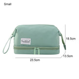 Women Large Two-Layer Waterproof Makeup Bag Travel Beauty Organizer