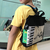 Children Kids Musical Note Pattern Backpack Schoolbag