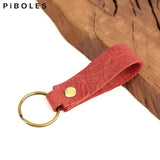Cowskin Key Wallet Leather Keychain Smart Key Holder Portable Keyring