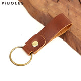 Cowskin Key Wallet Leather Keychain Smart Key Holder Portable Keyring