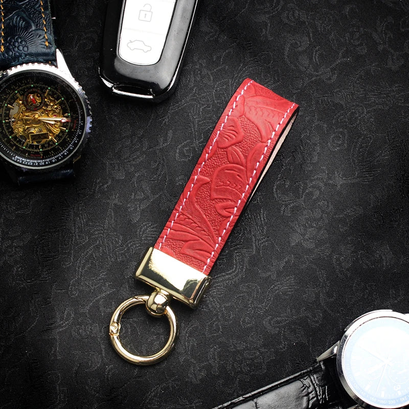 Leather Pendant Key Holder Car Key Chain Retro Keychain
